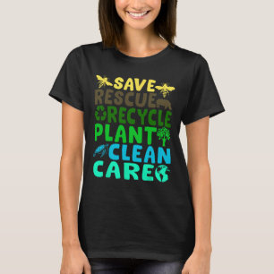Camiseta Salvar a las abejas rescatar a los animales recicl