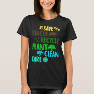 Camiseta Salvar a las abejas rescatar a los animales recicl
