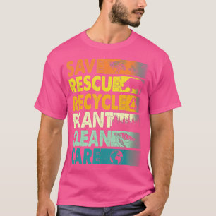 Camiseta Salvar a las abejas rescatar a los animales recicl