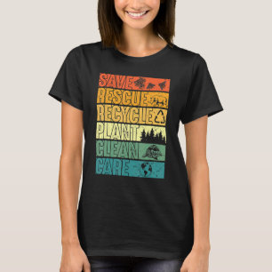 Camiseta Salvar a las abejas Rescatar animales Plantar árbo