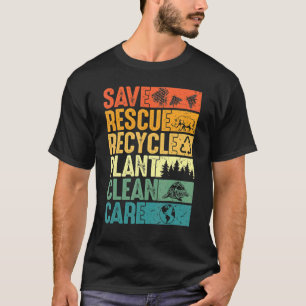 Camiseta Salvar a las abejas Rescatar animales Plantar árbo
