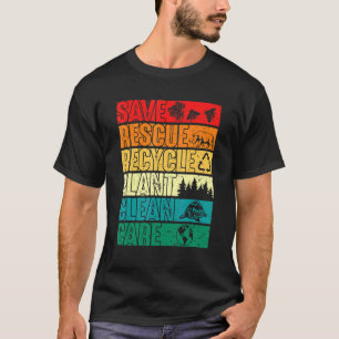 Camiseta Salvar a las abejas Rescatar animales Plantar árbo