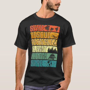 Camiseta Salvar a las abejas Rescatar animales Plantar árbo