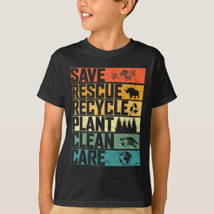 Camiseta Salvar a las abejas Rescatar animales Plantar árbo