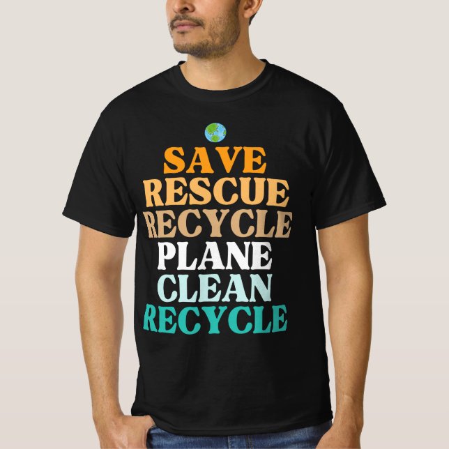 Camiseta Salvar a las abejas rescatar animales reciclar (Anverso)