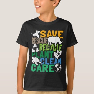 Camiseta Salvar a las abejas rescatar animales reciclar plá