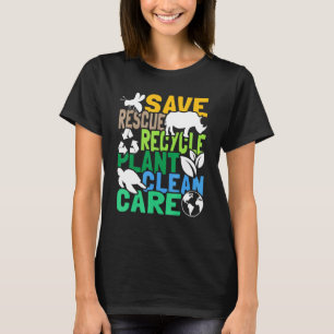 Camiseta Salvar a las abejas rescatar animales reciclar plá