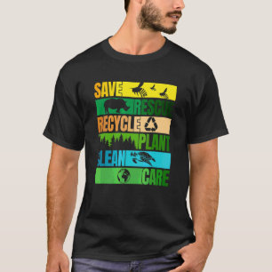 Camiseta Salvar a las abejas Rescate Animales Reciclar Plan