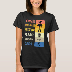 Camiseta Salvar a las abejas Rescate Animales Reciclar Plas