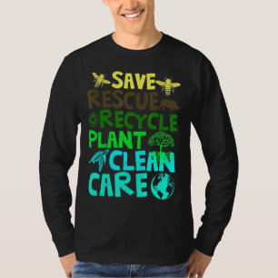 Camiseta Salvar a las abejas Rescate Animales Reciclar Plas