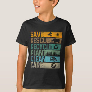 Camiseta Salvar a las abejas Rescate Animales Reciclar Plás