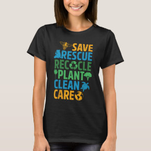 Camiseta Salvar a las abejas Rescate Animales Reciclar Plas