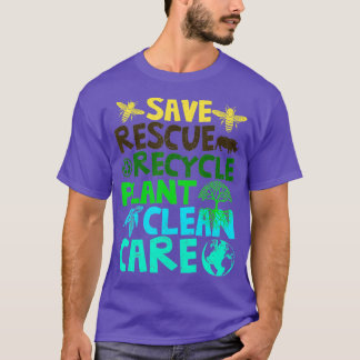 Camiseta Salvar a las abejas Rescate Animales Reciclar Plas