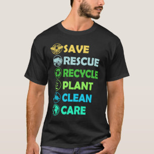 Camiseta Salvar a las abejas Rescate Animales Reciclar Plás