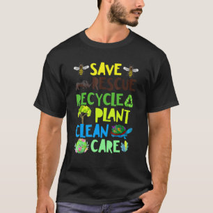 Camiseta Salvar a las abejas Rescate Animales Reciclar Plas