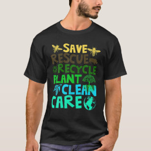 Camiseta Salvar a las abejas Rescate Animales Reciclar Plas