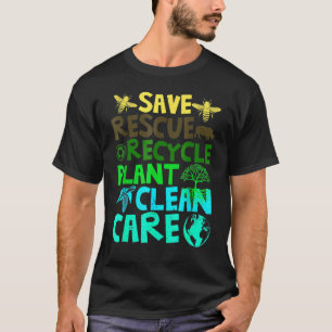 Camiseta Salvar a las abejas Rescate Animales Reciclar Plas