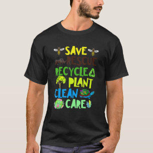 Camiseta Salvar a las abejas Rescate Animales Reciclar Plas