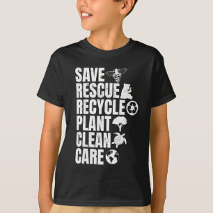 Camiseta Salvar a las abejas Rescate Animales Reciclar Plas