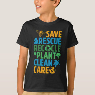 Camiseta Salvar a las abejas Rescate Animales Reciclar Plas