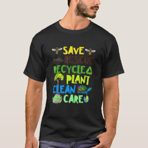 Camiseta Salvar a las abejas Rescate Animales Reciclar Plas