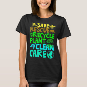 Camiseta Salvar a las abejas Rescate Animales Reciclar Plas