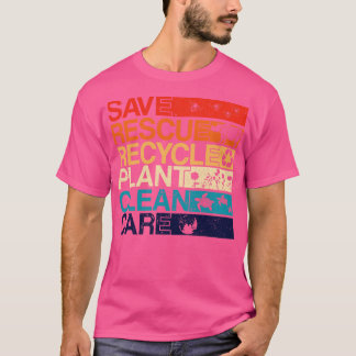 Camiseta Salvar a las abejas Rescate Animales Reciclar Plas