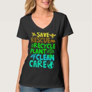 Camiseta Salvar a las abejas Rescate Animales Reciclar Plas
