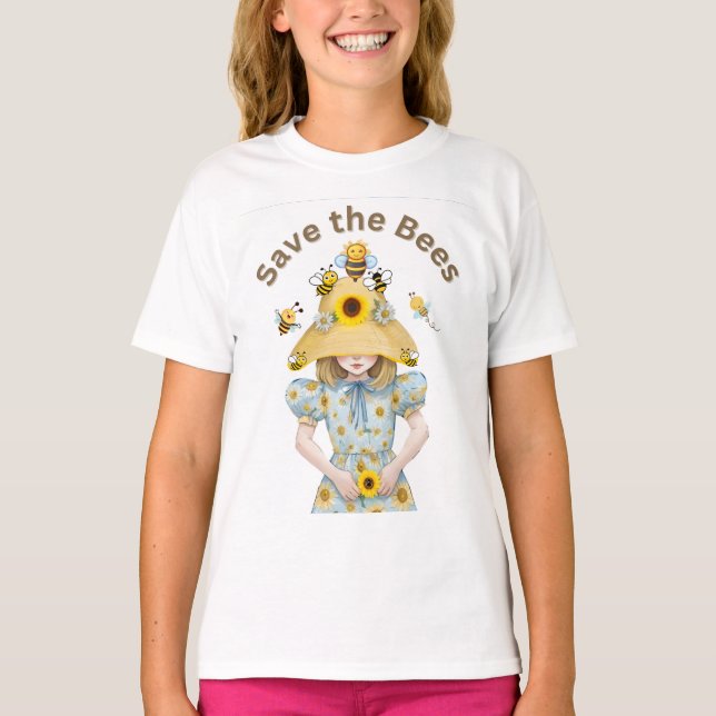 Camiseta Salvar a las abejas un gran entorno de diseño (Anverso)