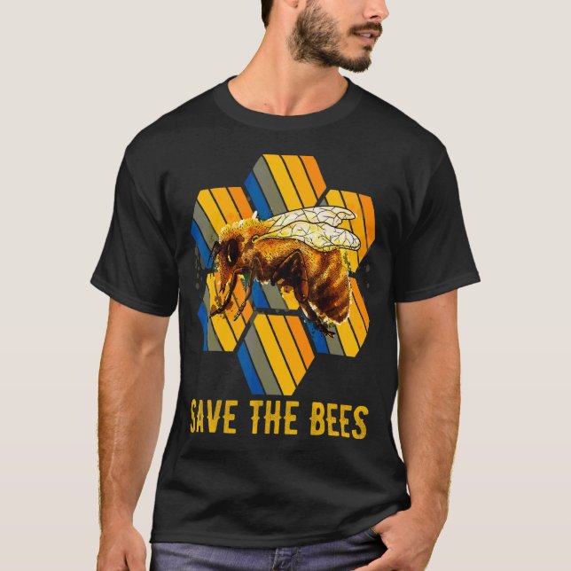 Camiseta Salvar a las abejas volar insecto gran abeja grupa (Anverso)