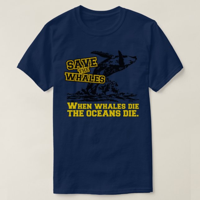 Camiseta Salvar a las ballenas (Diseño del anverso)