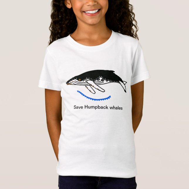 Camiseta Salvar a las BALLENAS jorobadas -amante de los ani (Anverso)
