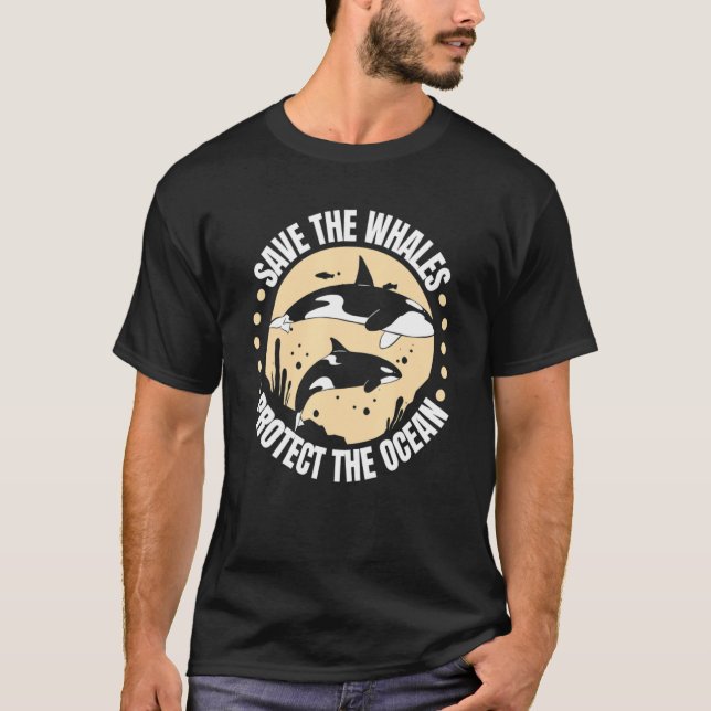 Camiseta Salvar a las ballenas proteger los océanos (Anverso)