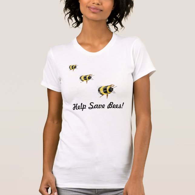 Camiseta Salvar a las BEES salvar al mundo - arte de la mar (Anverso)