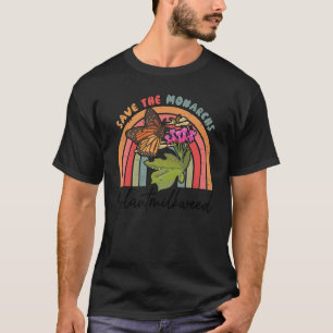 Camiseta Salvar a las Monarcas Planta Más Flor de Algodonci