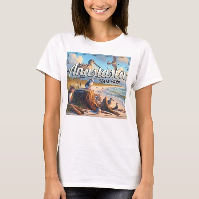 Camiseta Salvar a las mujeres de los parques estatales de A (Anverso)