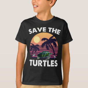 Camiseta Salvar a las tortugas Derechos de los animales Pie