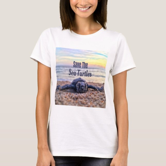 Camiseta Salvar a las tortugas marinas (Anverso)