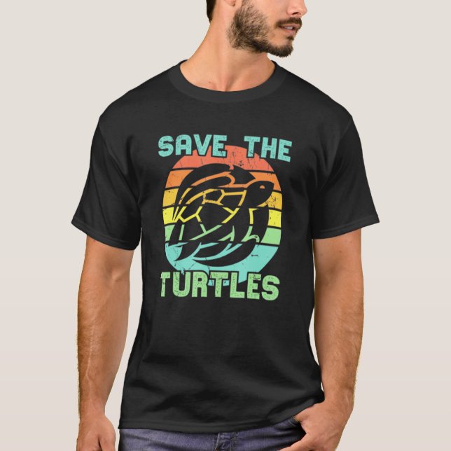 Camiseta Salvar a las tortugas por los derechos de los anim (Anverso)