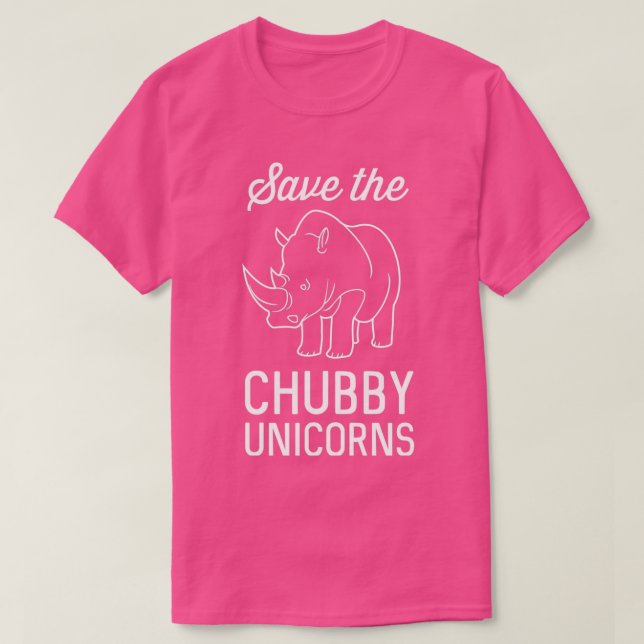 Camiseta Salvar a las Unicornios de Chubby 8 (Diseño del anverso)