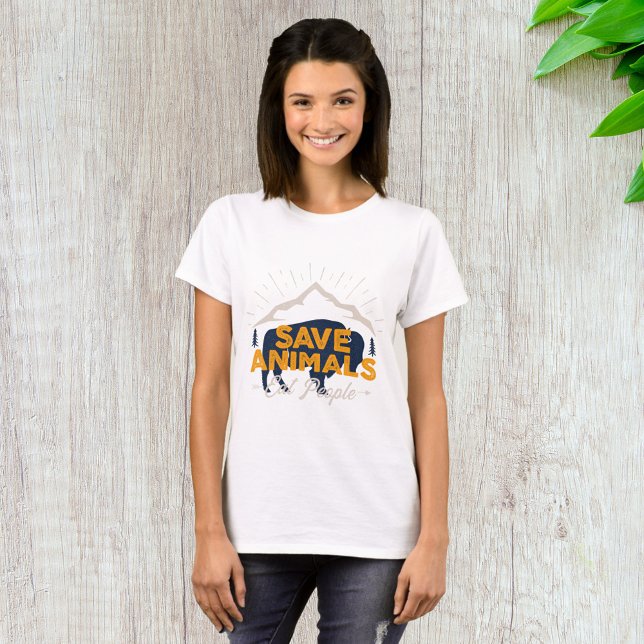 Camiseta Salvar a los animales comiendo a las personas (Subido por el creador)