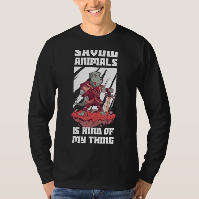 Camiseta Salvar A Los Animales Es Como Mi Cosa (Anverso)