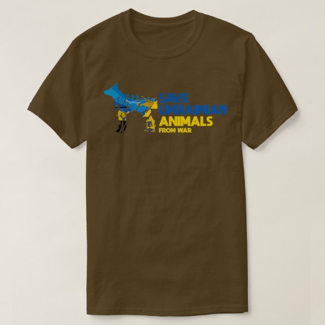 Camiseta Salvar a los animales ucranianos de la guerra (Diseño del anverso)