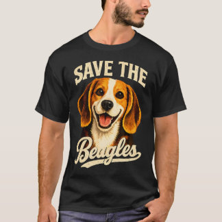 Camiseta Salvar a los Beagles Amante de los Perros Lindos R