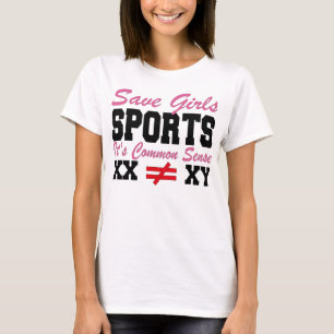 Camiseta Salvar a los Chicas Deportes Es sentido común XX D