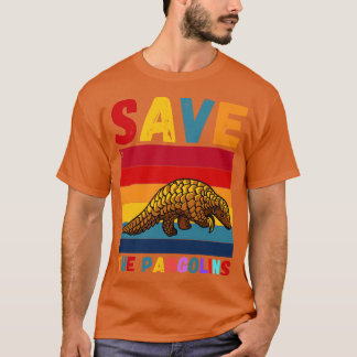Camiseta Salvar a los Pangolins Cute retro pangolin 1