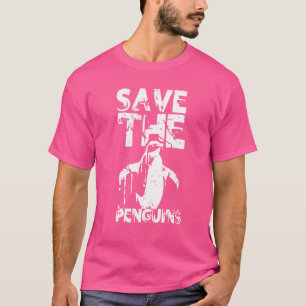 Camiseta Salvar a los pingüinos adorable pingüino animal
