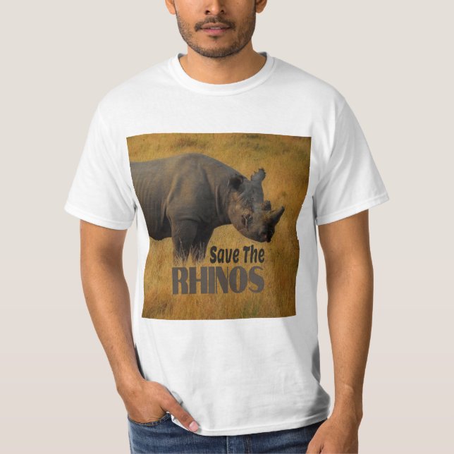 Camiseta Salvar a los rinocerontes (Anverso)