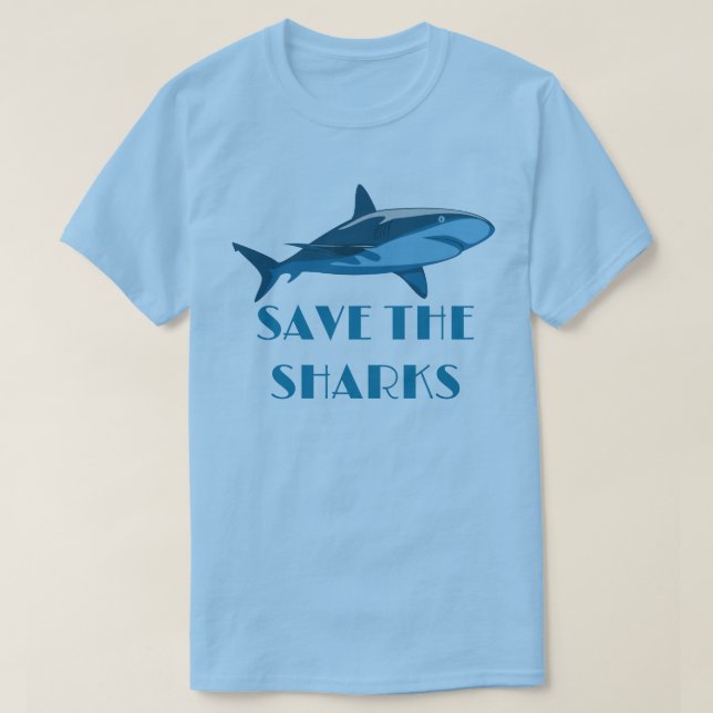Camiseta Salvar a los tiburones (Diseño del anverso)