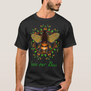 Camiseta Salvar a nuestras abejas proteger el medio ambient
